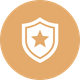Shield and star icon representing trusted psychological support in the community