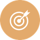 Target icon representing personalised counselling goals and support planning