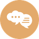 Bubble speech icon representing an initial counselling consultation