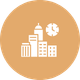 Office icon representing workplace and social stress support