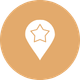 Map pin and star icon representing trusted psychological support across Melbourne